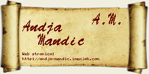 Anđa Mandić vizit kartica